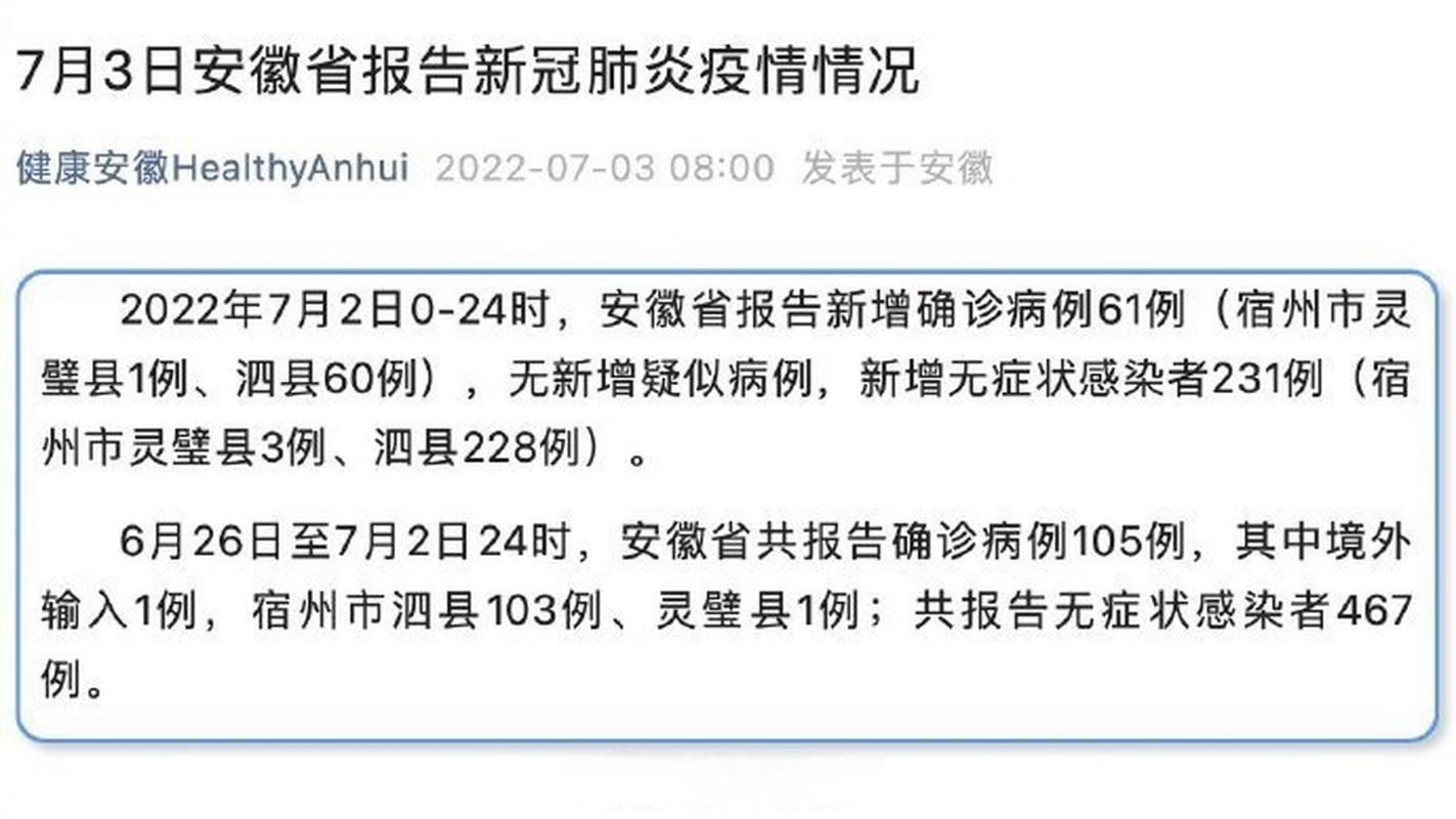 【宿州经济技术开发区今日无症状感染者疫情数据,宿州市疫情公告】