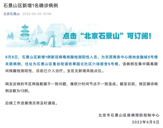 石景山区通报4例重症详情(北京石景山区确诊病例)