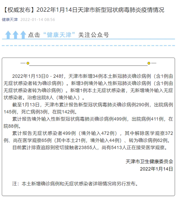 天津近期新增26例涉9省输入病例/天津新增至88例具体信息