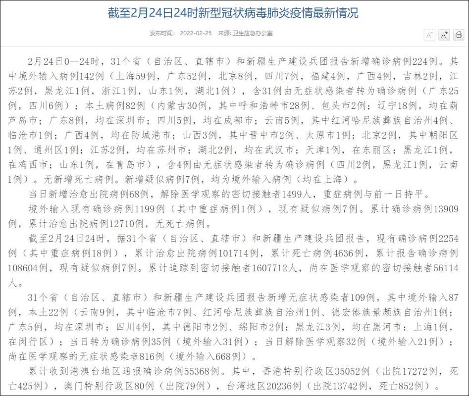 31省份新增24例重症涉24省/31省份新增24例确诊