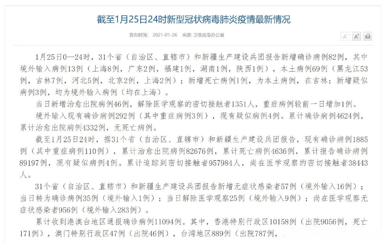 31省区市新增6例核酸阳性涉2省:31省新增69例