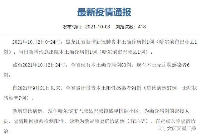 吉林白城洮南最新疫情通报：寻找同轨迹人员_2021年吉林白城疫情最新通知