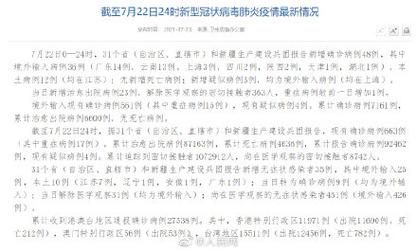 31省区市新增7例重症涉1省市(新增重症病例)