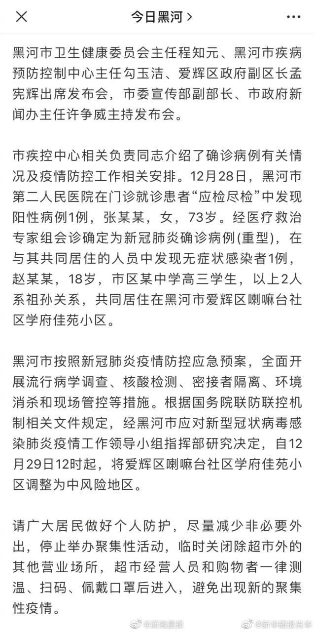全国新增本土确诊24例均在黑河市_黑河新增病例是哪的