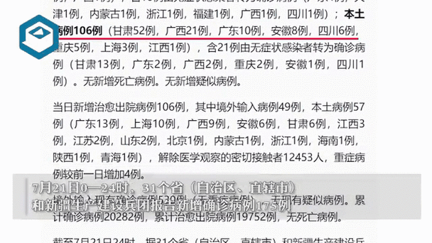 31省区市新增确诊2例含本土21例_31省区市新增2例本土确诊病例