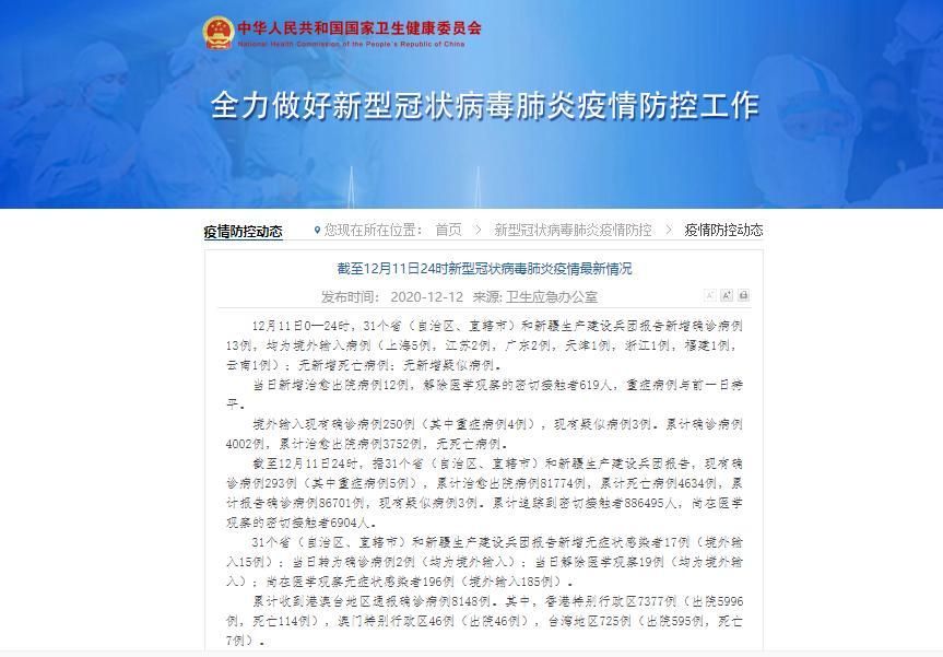 全国新增境外输入13例_全国新增境外输入12例