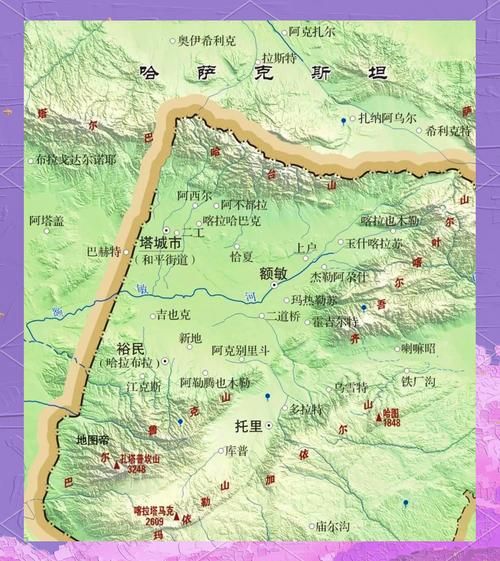 一张图看懂新疆维吾尔自治区塔城地区塔城市今日曲线图表/新疆塔城 地图